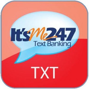 text banking logo